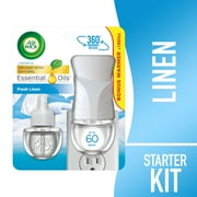 Air Wick Plug-In Scented Oil Air Freshener Warmer Starter Kit, Fresh Linen, 2 Piece