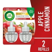 Air Wick Plug-In Scented Oil Air Freshener Warmer Refills, Apple Cinnamon Medley, 2 Count