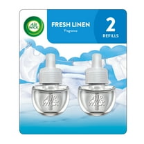 Air Wick Plug-In Scented Oil Air Freshener Warmer Refills, Fresh Linen, 2 Count