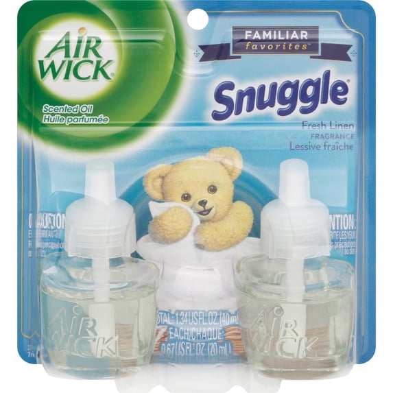 Air Wick Plug in Scented Oil Refill, 2 ct, Fresh Linen, Air Freshener, Essential Oils