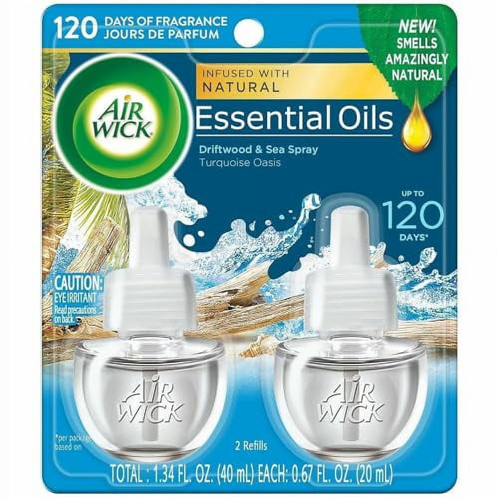 Air Wick Plug in Scented Oil Refill, 2ct, Turquoise Oasis, Essential