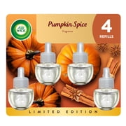 Air Wick Plug-in Fall Scented Oil Warmer Refills, Pumpkin Spice, 4 Count