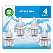 Air Wick Plug-in Scented Oil Freshener Warmer Refills, Fresh Linen, 4 Count
