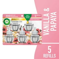 Air Wick Plug-In Scented Oil Air Freshener Warmer Refills, Vanilla and Pink Papaya, 5 Count