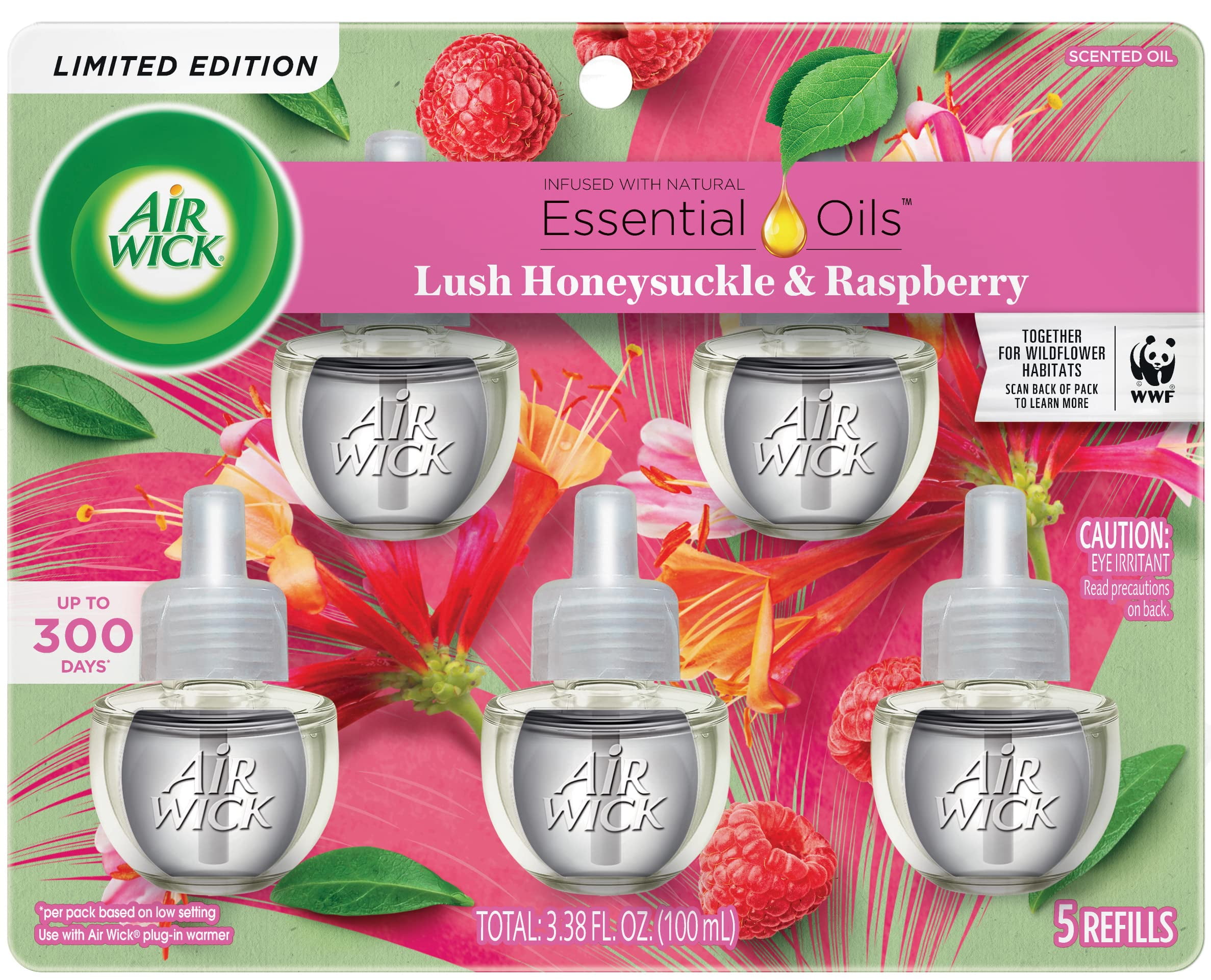 Lush Honeysuckle & Raspberry Scented Oil Refill, 5 Count