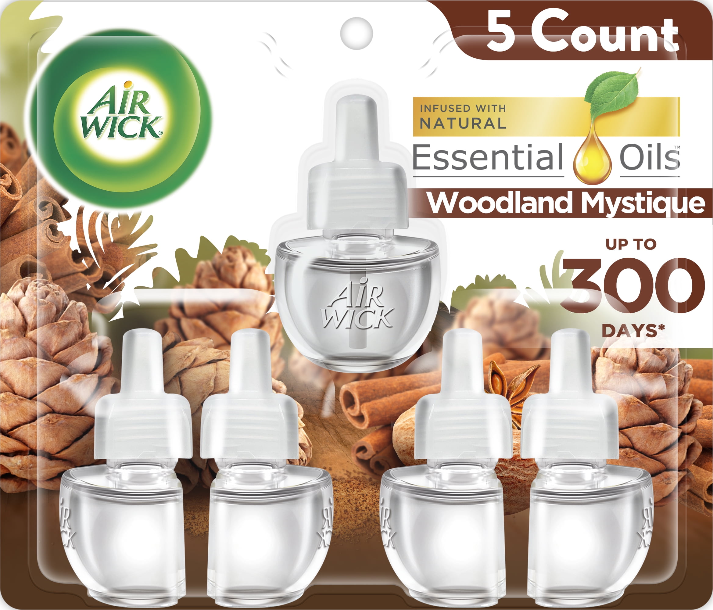 Air Wick Essential Oils Sandalwood Scented Oil 2 0.67 Fl Oz Refills, Solid  & Plug-In Air Fresheners