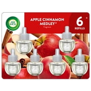 Air Wick Plug-in Scented Oil Refill Apple Cinnamon Medley Air Freshener, 6 Count
