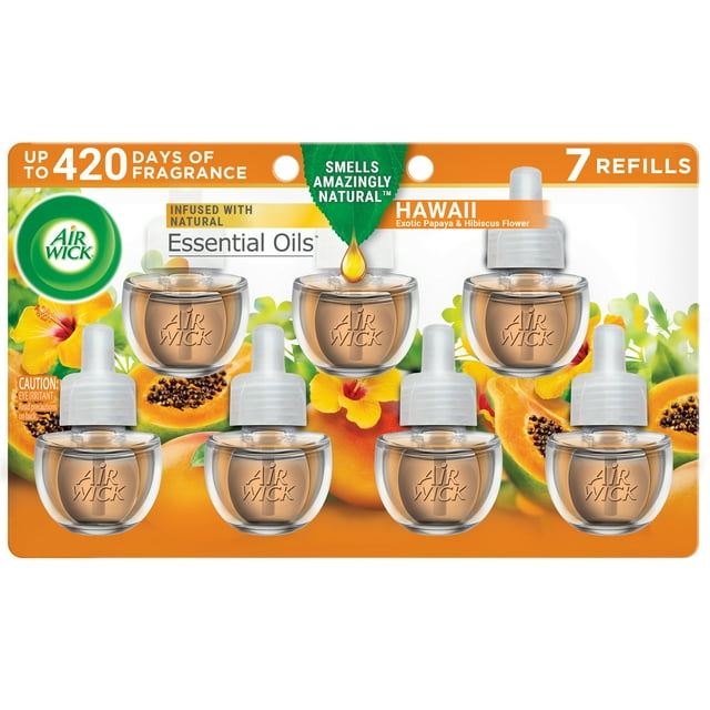 Air Wick Plug in Scented Oil Refill, 7 ct, Hawaii, Air Freshener