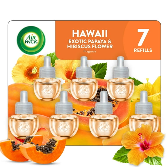 Air Wick Plug in Scented Oil Refill, 7 ct, Hawaii, Air Freshener, Essential Oils