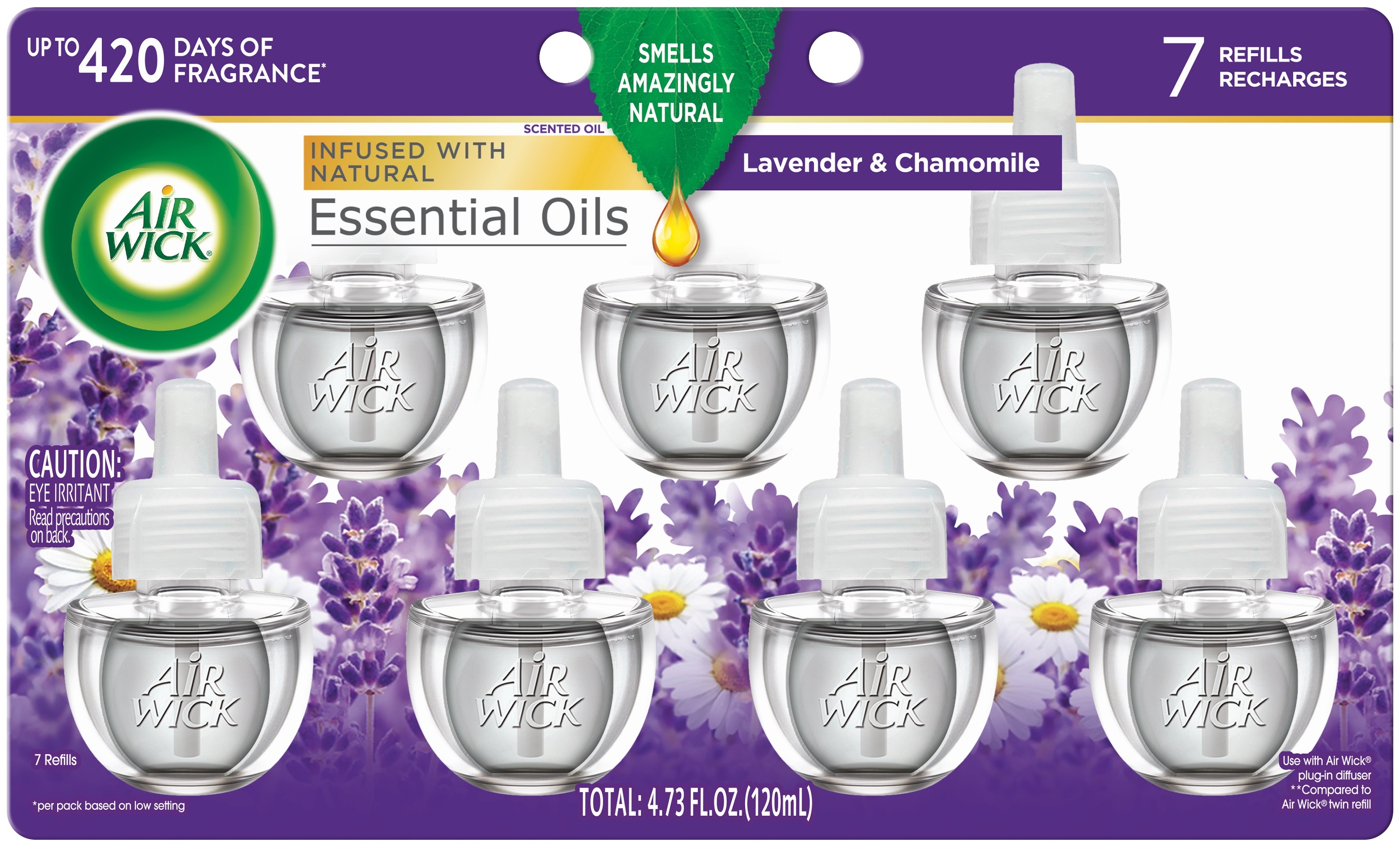 Air Wick Plug in Scented Oil Refill, 10ct, Lavender & Chamomile, Air