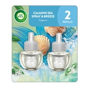 Air Wick Plug-In Scented Oil Warmer Refills, Calming Sea Spray Breeze, 2 Count