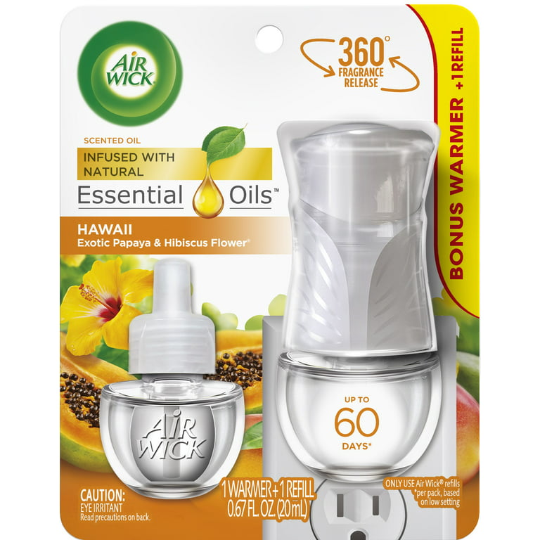Plugin Scented Oil, Hawaiian Breeze, 0.67 oz, 2 Warmers and 6 Refills/Pack  - Office Express Office Products