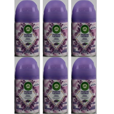 Air Wick Pure Automatic Air Freshener Spray Refill, Lavender 6 Count, Essential Oils, Odor Neutralization