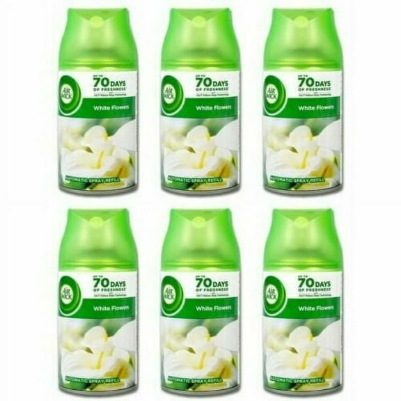 Air Wick Pure Automatic Air Freshener Spray Refill, White Flowers 5.89 oz-6 Pack