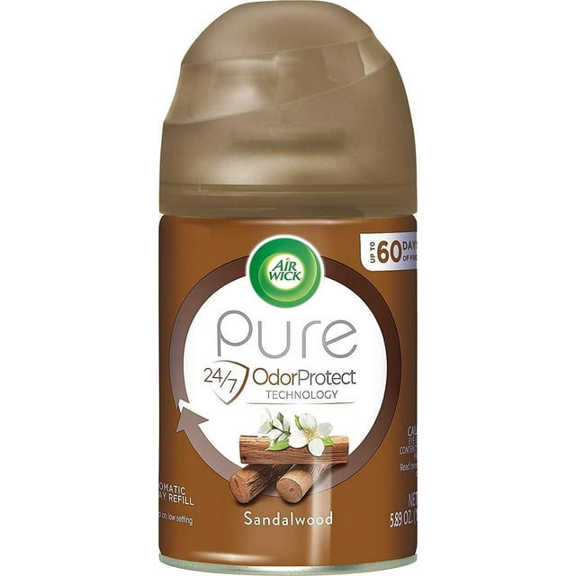 Air Wick Pure Automatic Spray Refill, Sandalwood, 1ct, Holiday scent