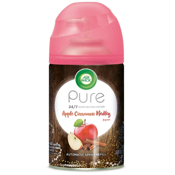 Air Wick, Pure Freshmatic Refill, Automatic Spray, Apple Cinnamon Medley, 5.89oz, Fall Scent, Can