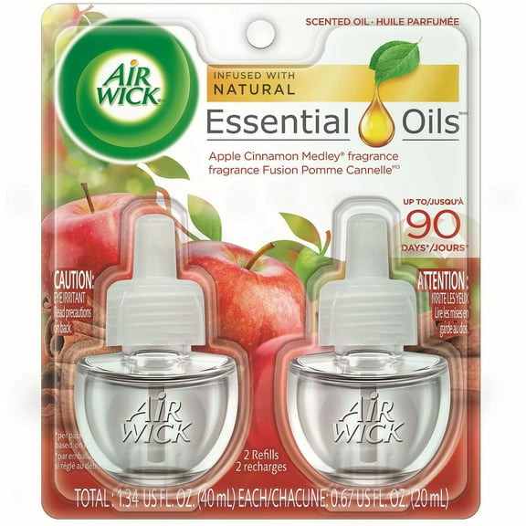 Air Wick, RAC80420CT, Apple Scented Oil, 12 / Carton, Clear