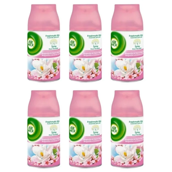 Air Wick Refill for Automatic Spray Air Freshener Magnolia & Cherry Blossom(Pack of 6)