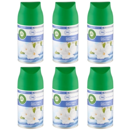 Air Wick Refill for Automatic Spray Air Freshener Snuggle Fresh Linen and Lilac 6.17 oz(Pack of 6)