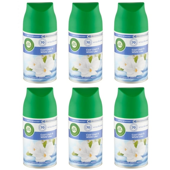 Air Wick Refill for Automatic Spray Air Freshener Snuggle Fresh Linen and Lilac 6.17 oz(Pack of 6)