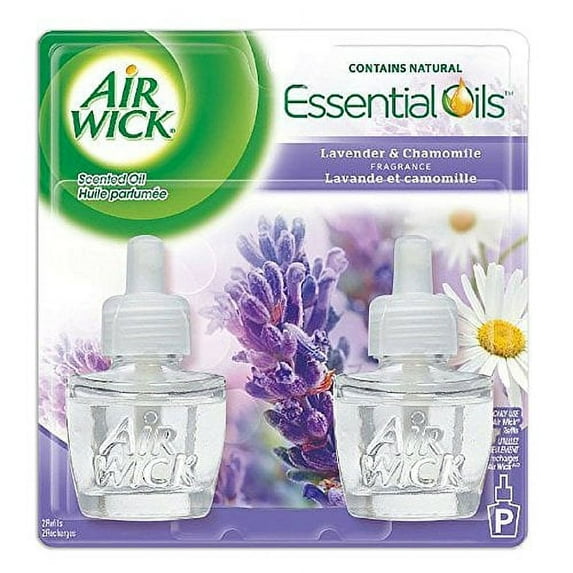 Air Wick Scented Oil 2 Refills, Lavender & Chamomile, (2X0.67oz), Air Freshener