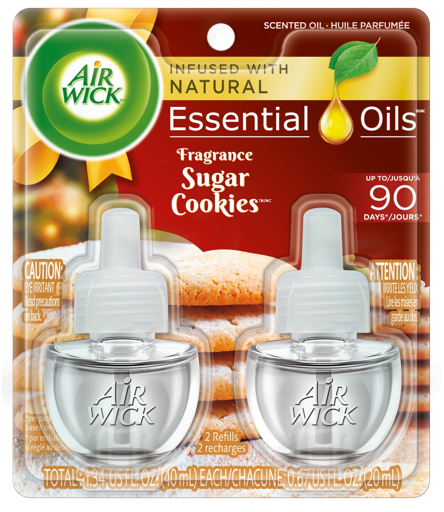 3 Air Wick SUGAR COOKIE Essential Oil Holiday Fragrance Aerosol Cans 8oz  62338057682