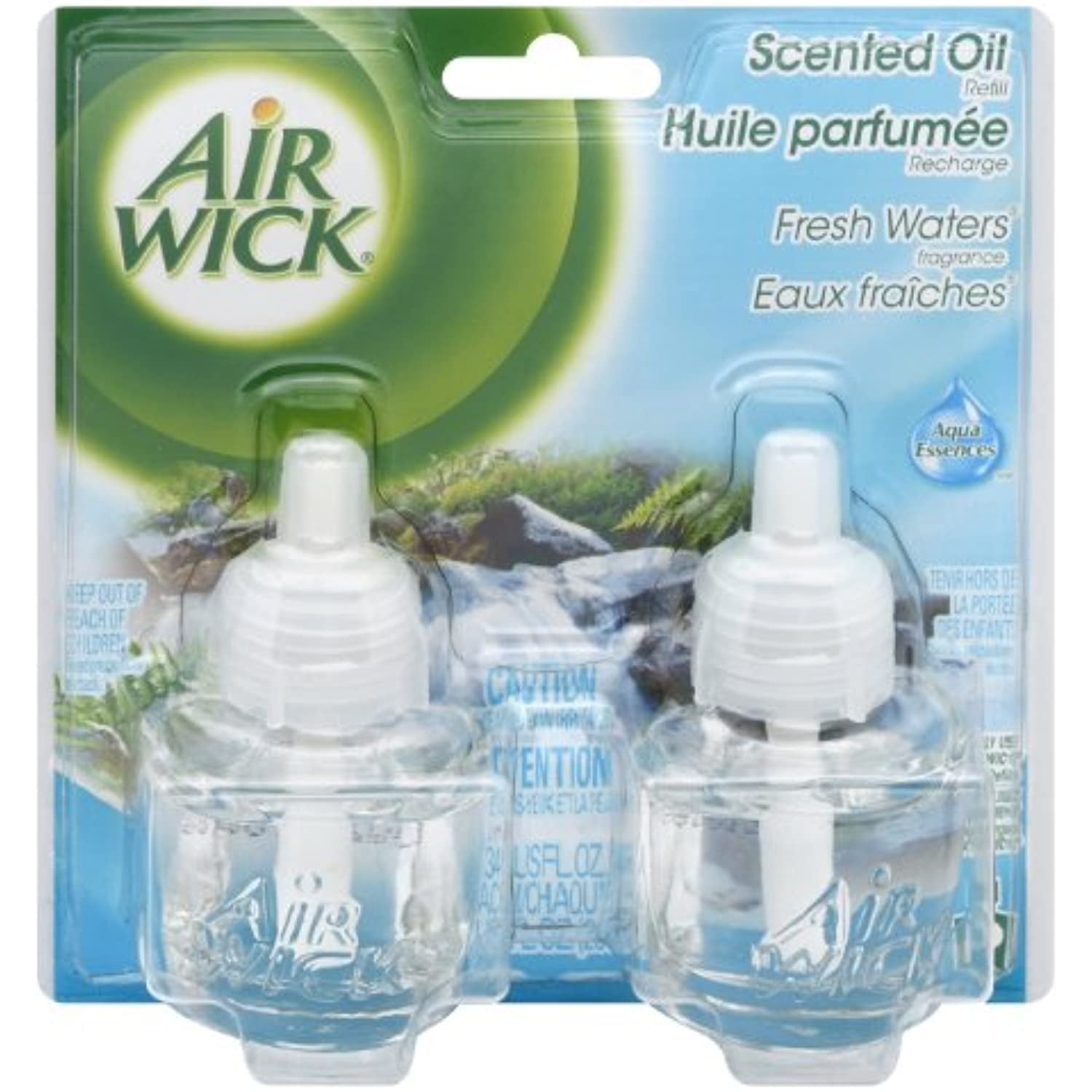 Air Wick Scented Oil Air Freshener, Fresh Waters, 2 Refills, 0.67 Ounce