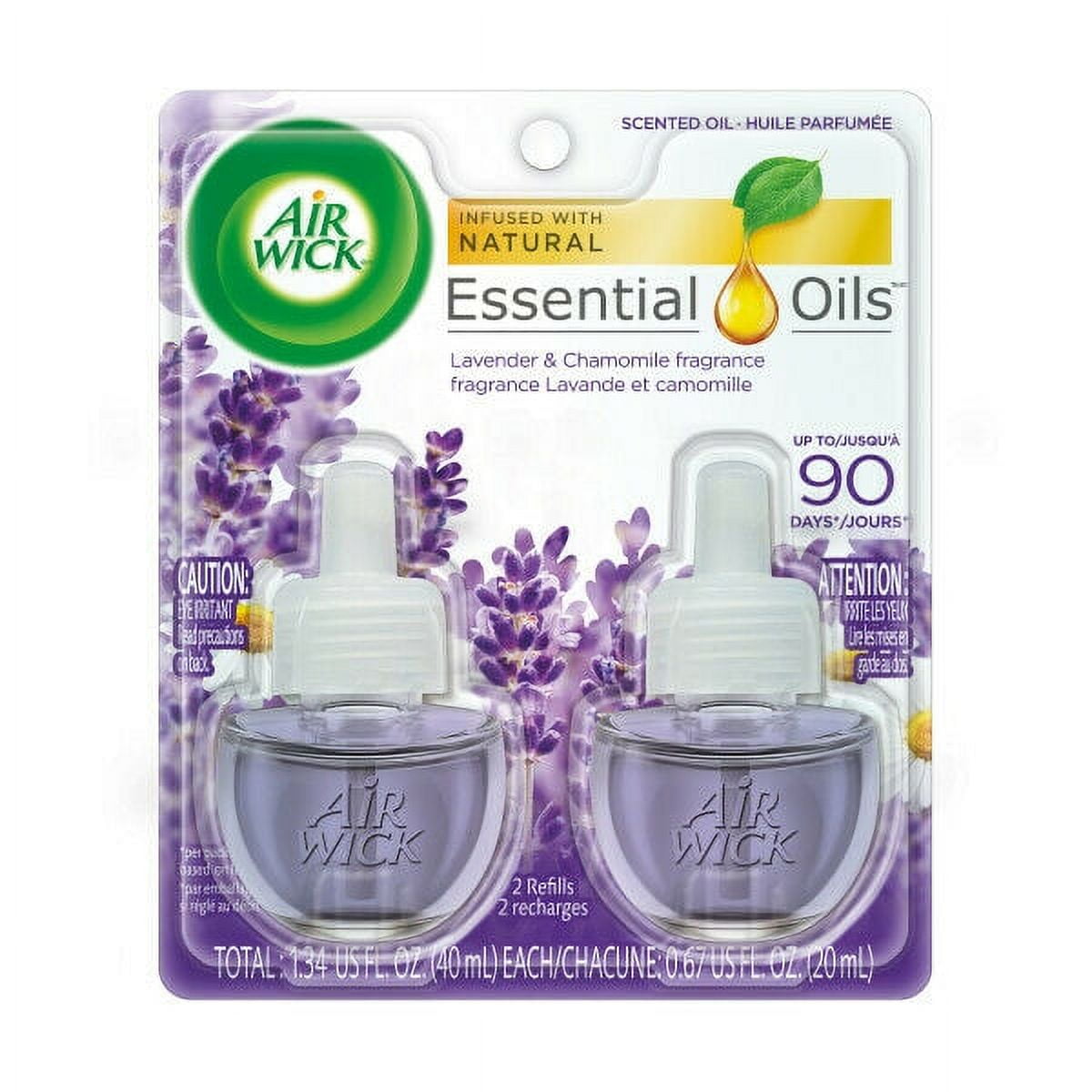 Air Wick Scented Oil Air Freshener, Lavender and Chamomile, Twin Refills, 0.67 oz