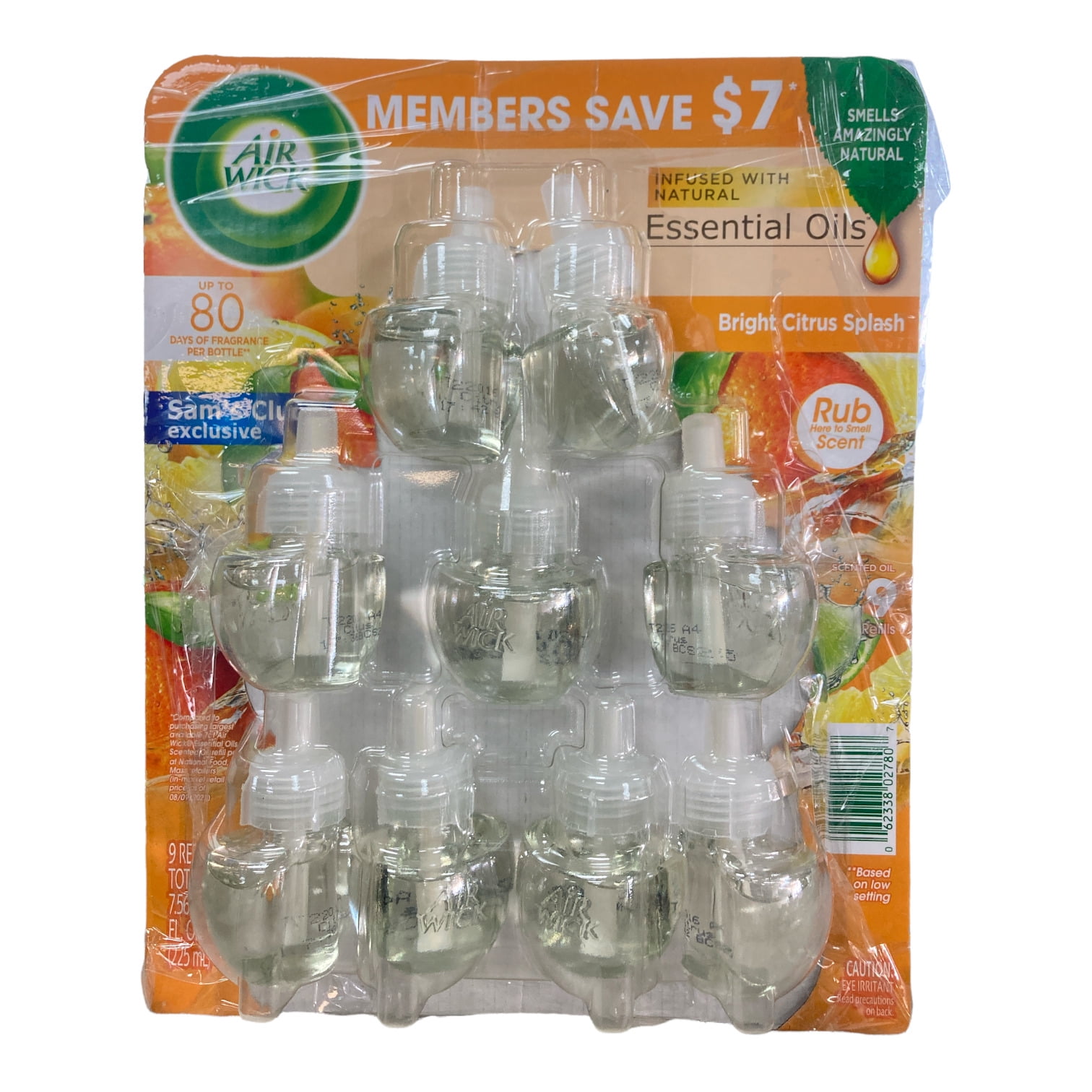 Air Wick Scented Oil Air Freshener Refills, 9 ct. Bright Citrus Splash