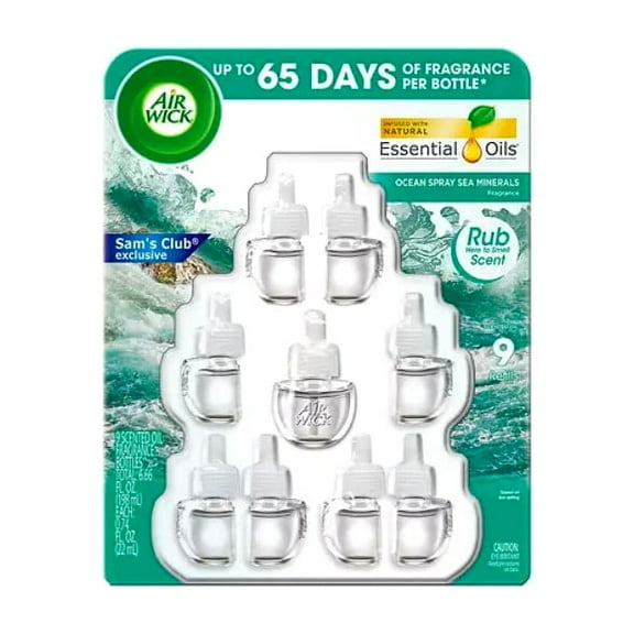Air Wick Scented Oil Air Freshener Refills, 9 ct. Ocean Spray