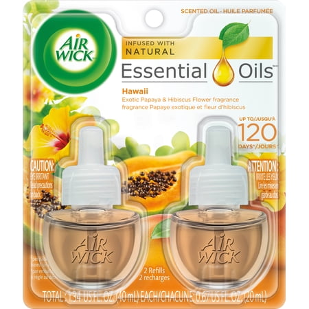 Air Wick Scented Oil Plug In Air Freshener, Hawaii (Pack of 24)