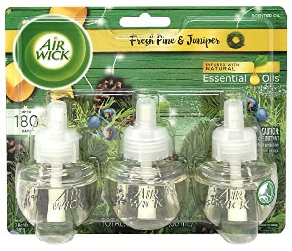 Air Wick Scented Oil Plug Ins, Essential Oils, Fresh Pine and Juniper