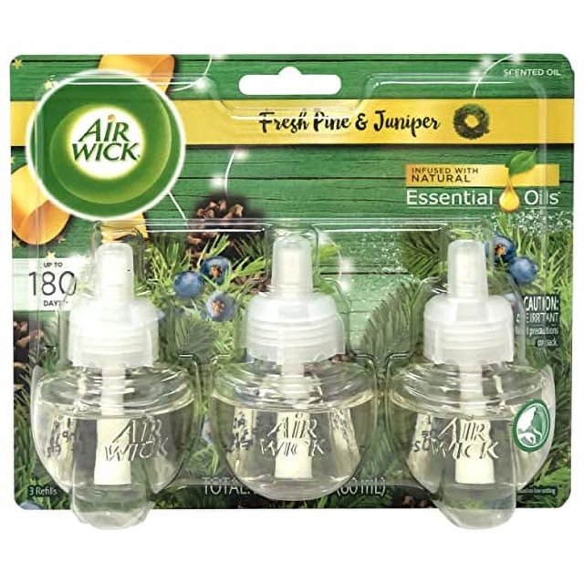 Air Wick Scented Oil Plug Ins, Essential Oils, Fresh Pine and Juniper