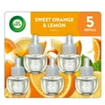 thumbnail image 1 of Air Wick Plug-In Scented Oil Air Freshener Warmer Refills, Sweet Orange and Lemon, 5 Count, 1 of 8