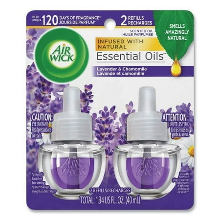 Air Wick Scented Oil Refill, Lavender and Chamomile, 0.67 oz, 2/Pack, Each