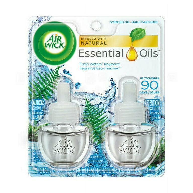 Air Wick Scented Oil Twin Refill Fresh Waters (2X.67) oz (Pack of 2)