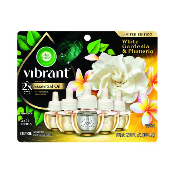 Air Wick Scented Oil - Vibrant Refill White Gardenia & Plumeria 5 ct.