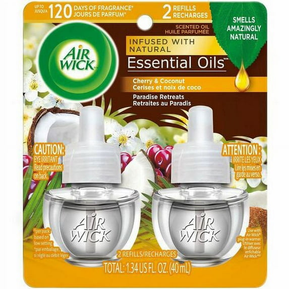 Air Wick Scented Oil Warmer Refill - Oil - 0.7 fl oz (0 quart) - Paradise Retreat - 60 Day - 12 / Carton - Long Lasting | Bundle of 5 Cartons