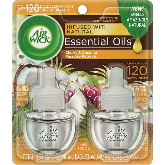 Air Wick Scented Oil Warmer Refill - Oil - 0.7 fl oz (0 quart) - Paradise Retreat - 60 Day - 2 / Pack - Wall Mountable, Long Lasting | Bundle of 2 Packs