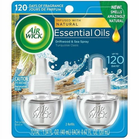 Air Wick Scented Oil Warmer Refill - Oil - 0.7 fl oz (0 quart) - Turquoise Oasis - 60 Day - 12 / Carton - Long Lasting | Bundle of 5 Cartons