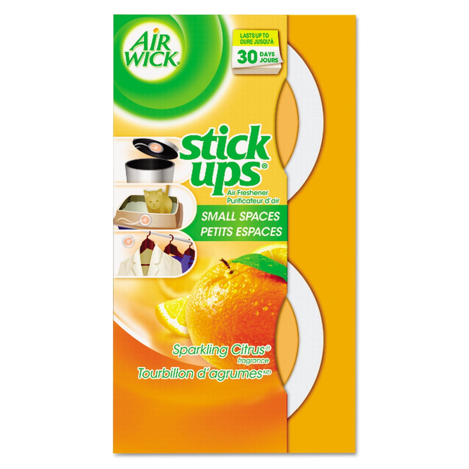 Air Wick Stick Ups Air Freshener 2.1oz Sparkling Citrus 12/Carton