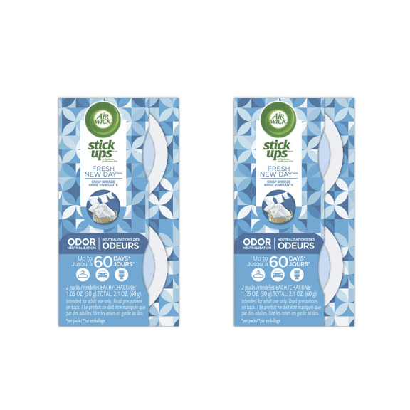 Air Wick Stick Ups Air Freshener 2 Pack Discs (21.05 oz) Fresh New Day Scent