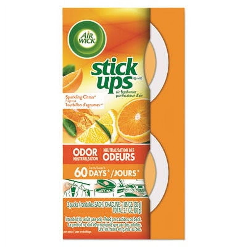 Air Wick Stick Ups Air Freshener, Sparkling Citrus, 2.1 oz, 2 pack