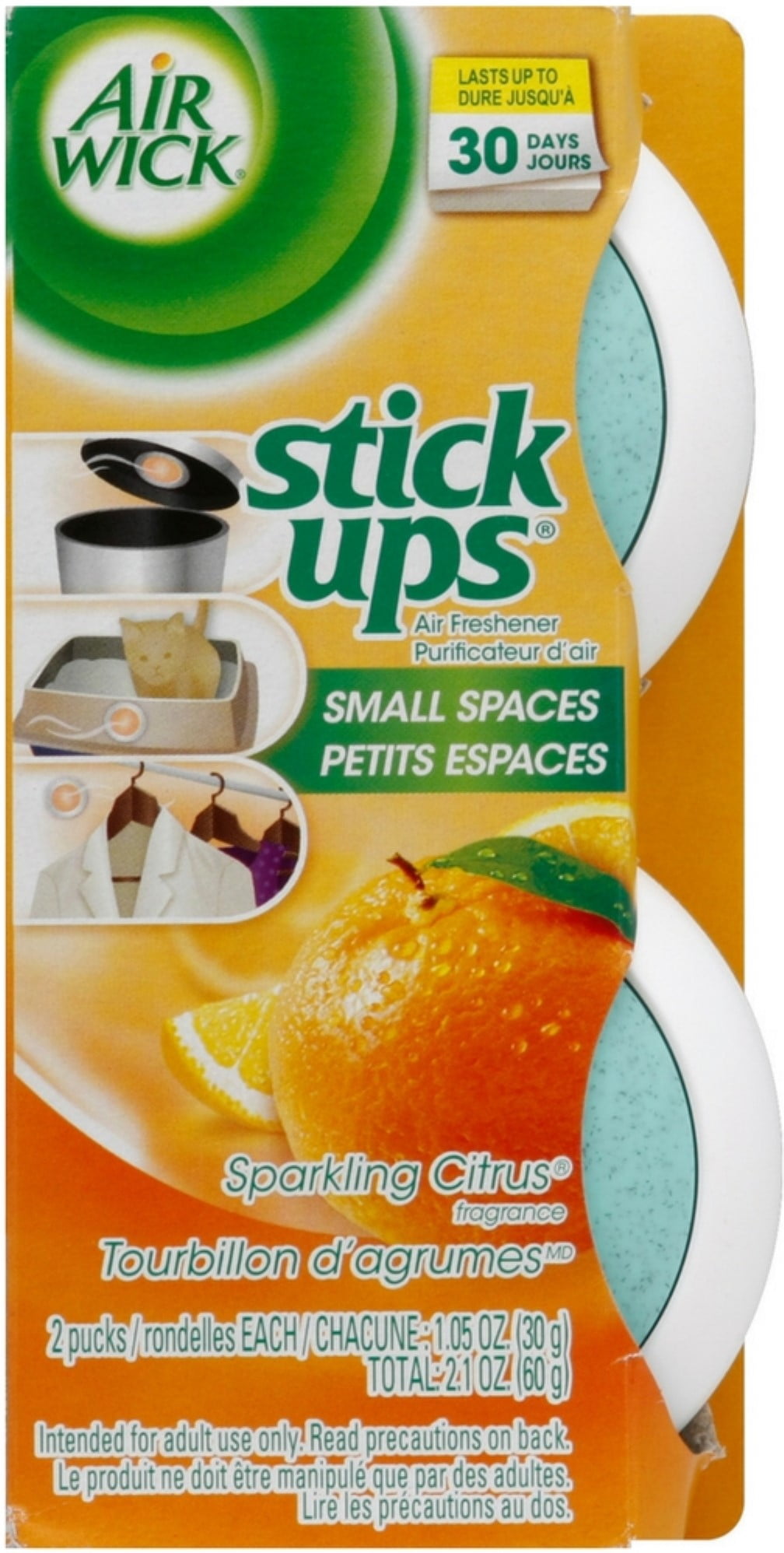 Air Wick Stick Ups Air Freshener, Sparkling Citrus, 2 ct (Pack of 2)