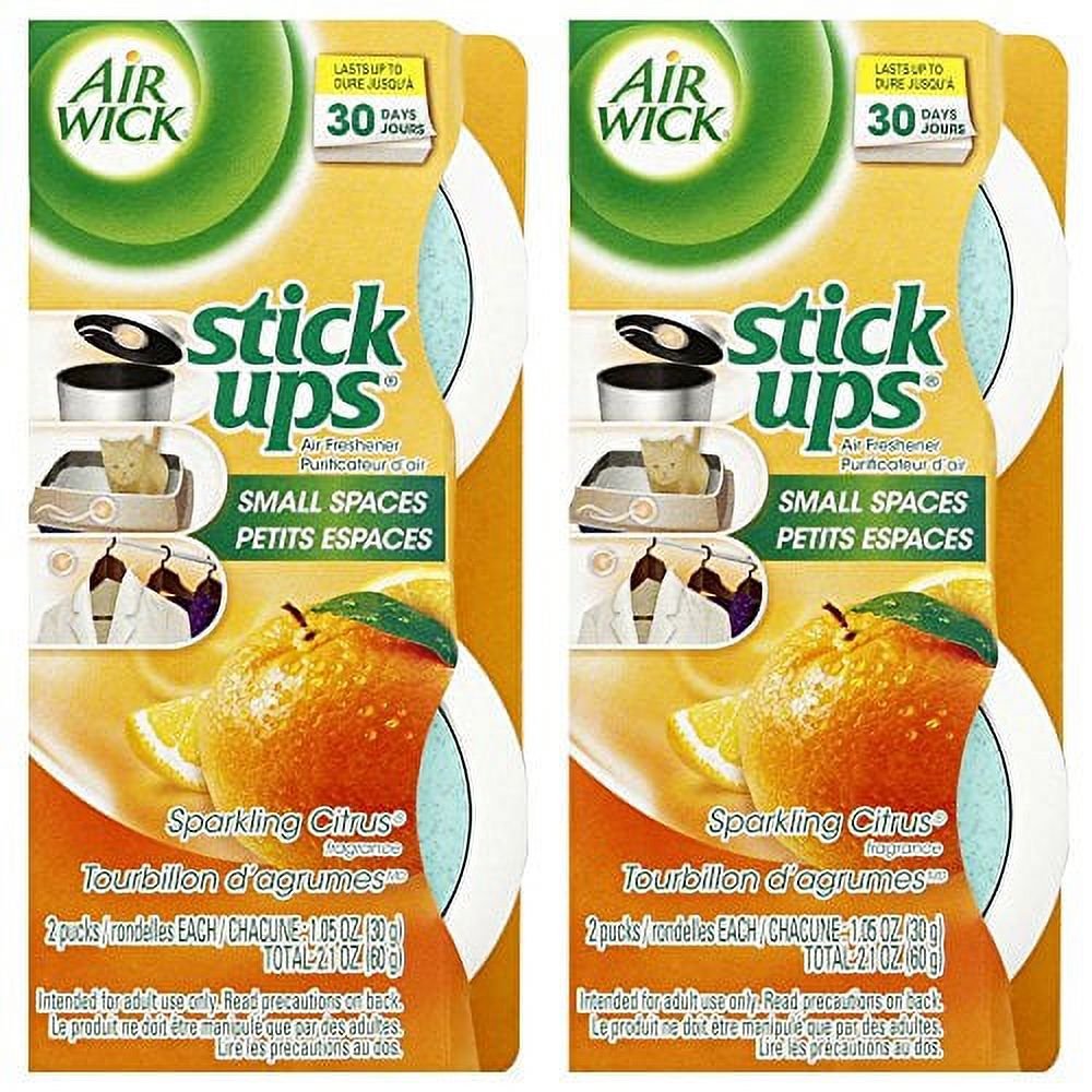 Air Wick Stick Ups Air Freshener, Sparkling Citrus, (Pack of 2