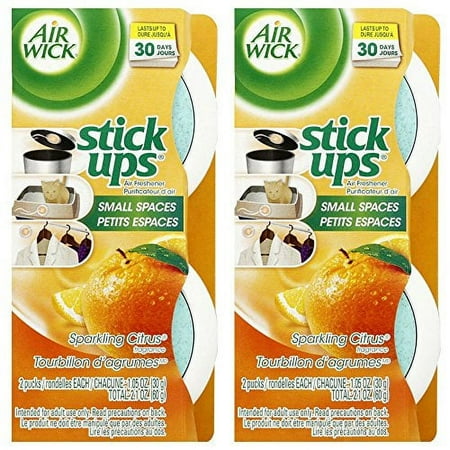 Air Wick Stick Ups Air Freshener, Sparkling Citrus, (Pack of 2)