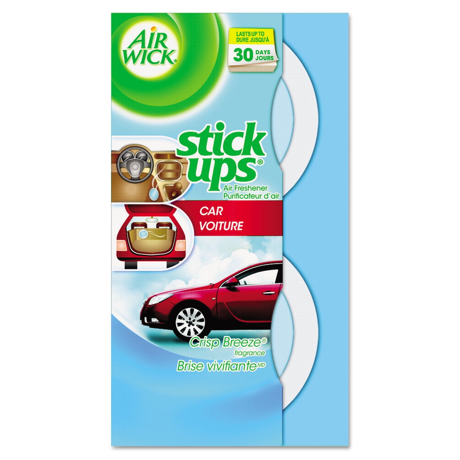 Air Wick Stick Ups Car Air Freshener 2.1oz Crisp Breeze 85823CT
