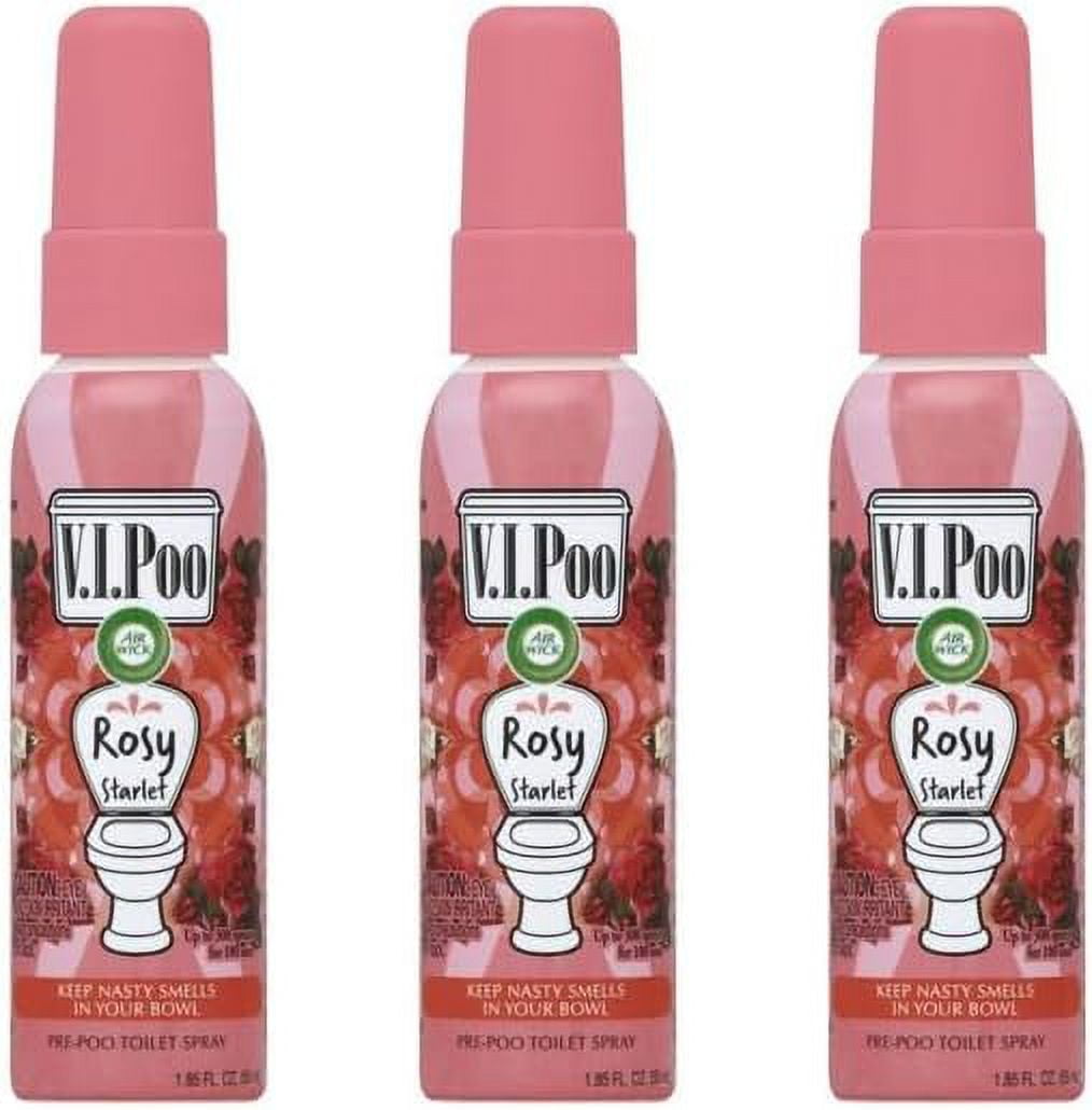 Air Wick V.I.P. PrePoop Toilet Spray Rosy Starlet Scent Contains