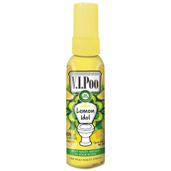 Air Wick V.I. Poo Pre-Poo Toilet Spray Lemon Idol 1.85 oz Spray Bottle 6/Carton 96531