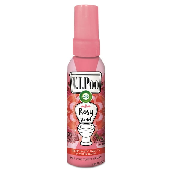 Air Wick V.I. Poo Pre-Poo Toilet Spray Rosy Starlet 1.85 oz Spray Bottle 6/Carton 96533